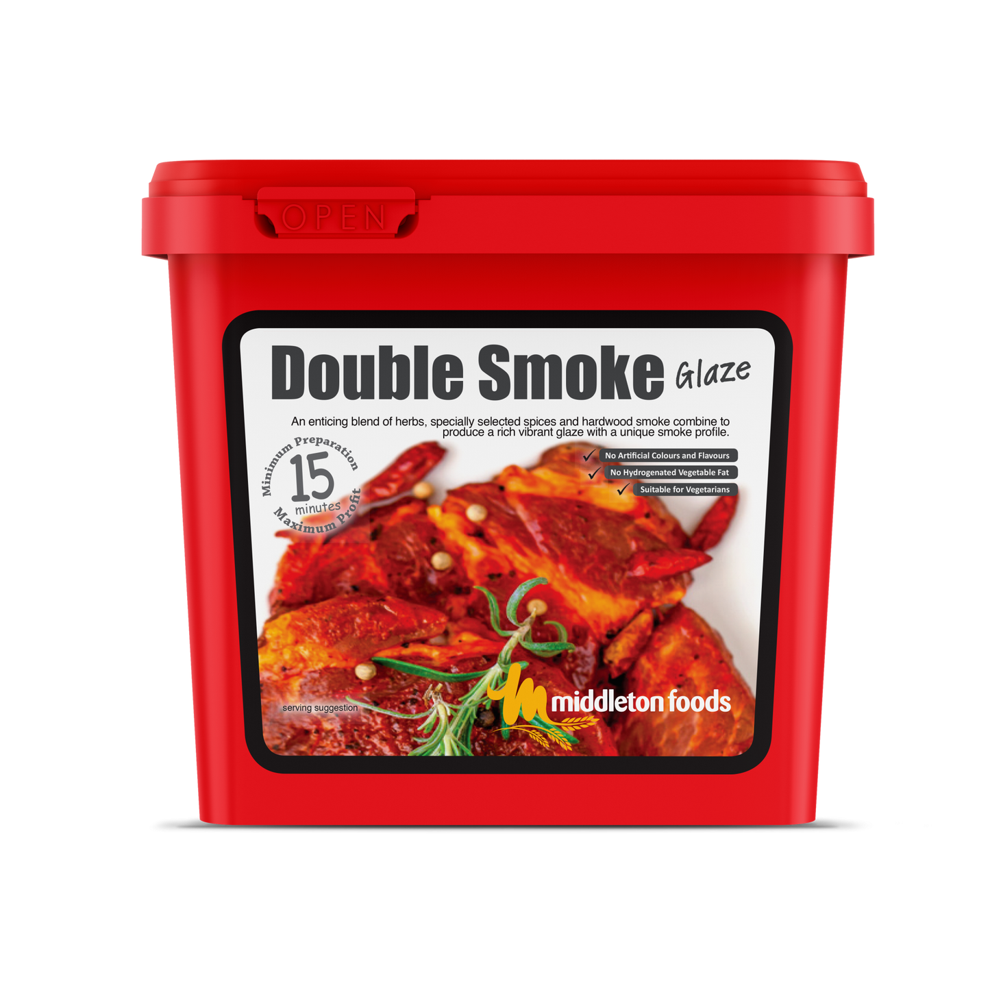 Middleton Foods Double Smoke Flavour Meat & Vegetable Glaze 15 Minute Marinade Mix 2.5kg