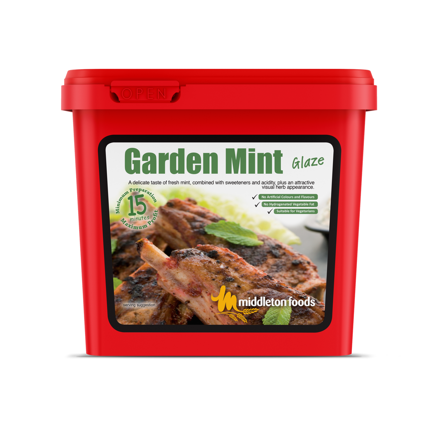 Middleton Foods Garden Mint Flavour Meat & Vegetable Glaze 15 Minute Marinade Mix 2.5kg