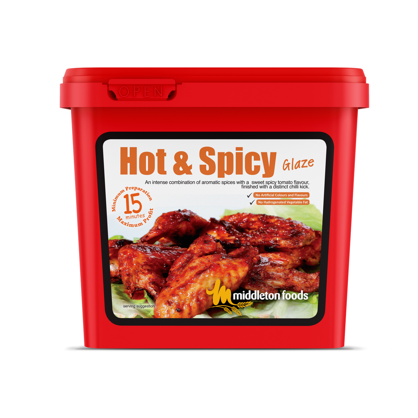 Middleton Foods Hot & Spicy Flavour Meat & Vegetable Glaze 15 Minute Marinade Mix 2.5kg