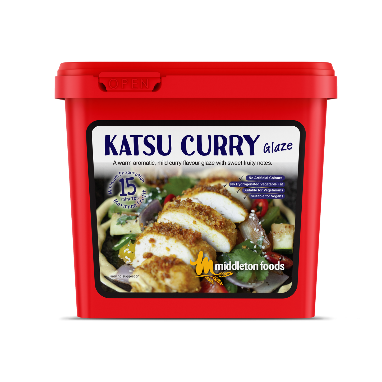 Middleton Foods Katsu Curry Flavour Meat & Vegetable Glaze 15 Minute Marinade Mix 2.5kg