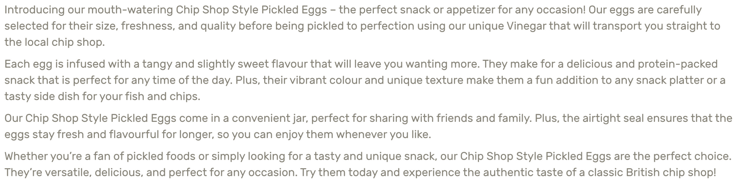 Driver Pickled Eggs 2.25kg Large Catering Size Half Gallon Jar Pub & Chip Shop Style