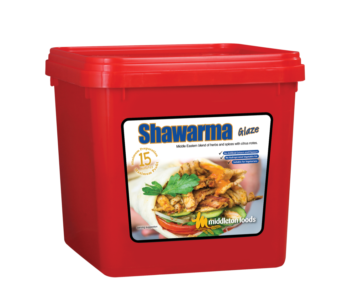 Middleton Foods Shawarma Flavour Meat & Vegetable Glaze 15 Minute Marinade Mix 2.5kg