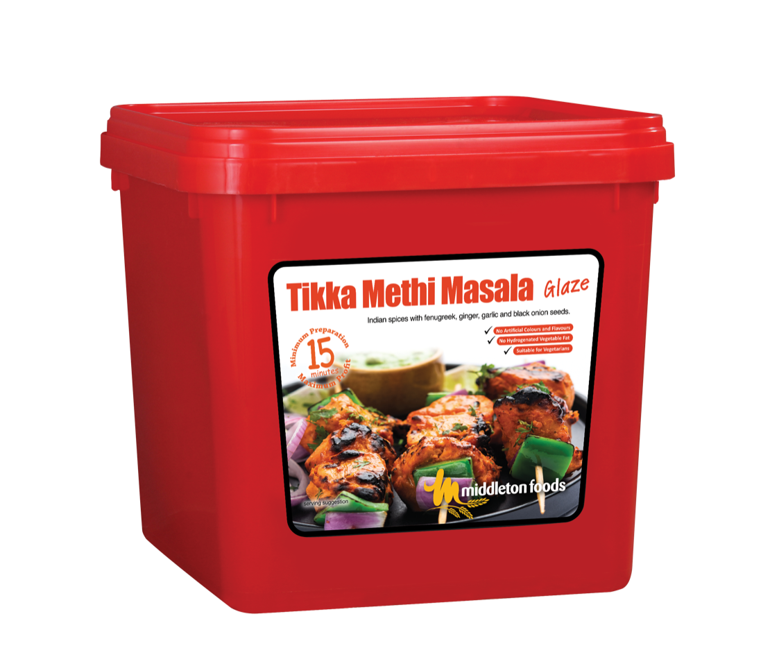 Middleton Foods Tikka Methi Masala Flavour Meat & Vegetable Glaze 15 Minute Marinade Mix 2.5kg