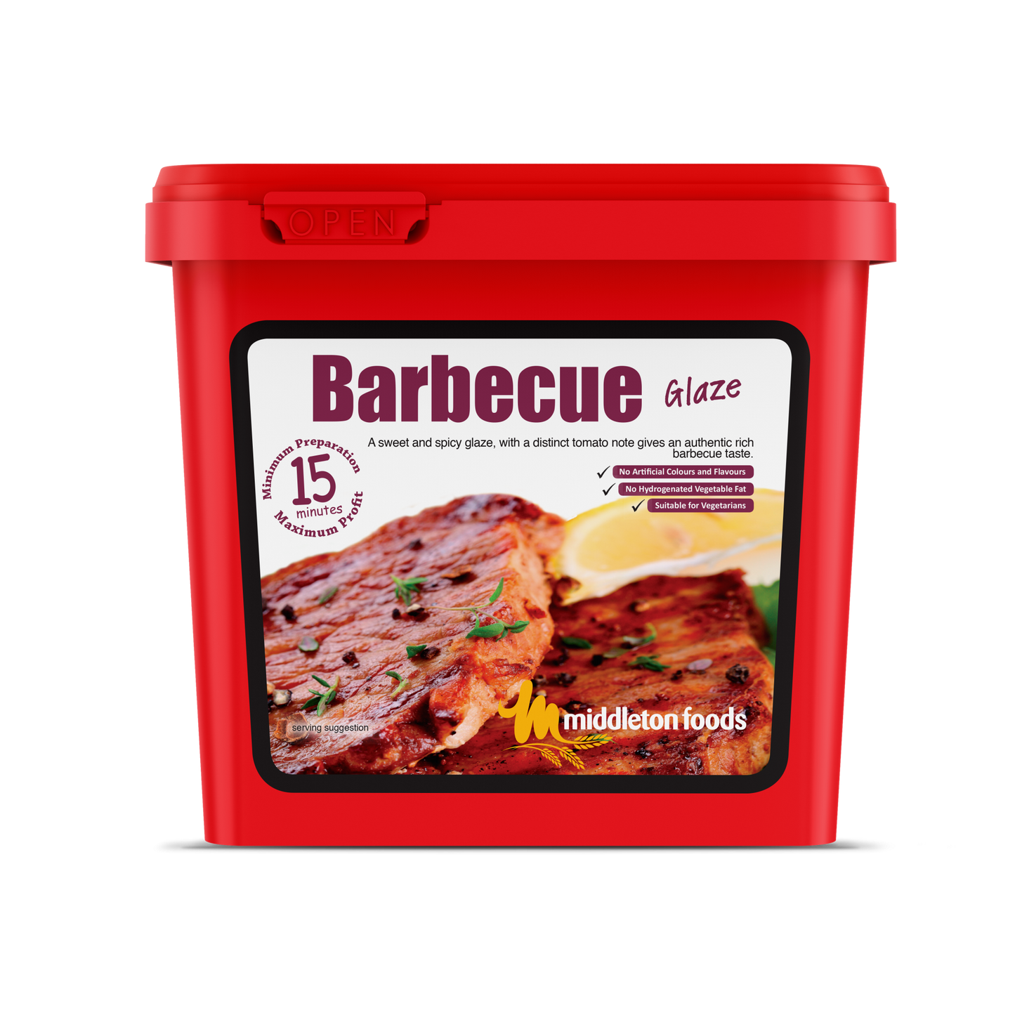 Middleton Foods Barbecue Flavour Meat & Vegetable Glaze 15 Minute Marinade Mix 2.5kg