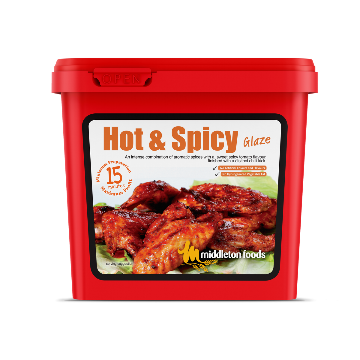 Middleton Foods Hot & Spicy Flavour Meat & Vegetable Glaze 15 Minute Marinade Mix 2.5kg