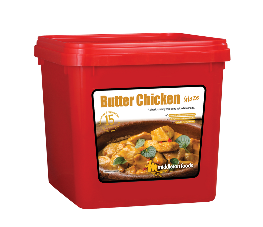Middleton Foods Butter Chicken Flavour Meat & Vegetable Glaze 15 Minute Marinade Mix 2.5kg
