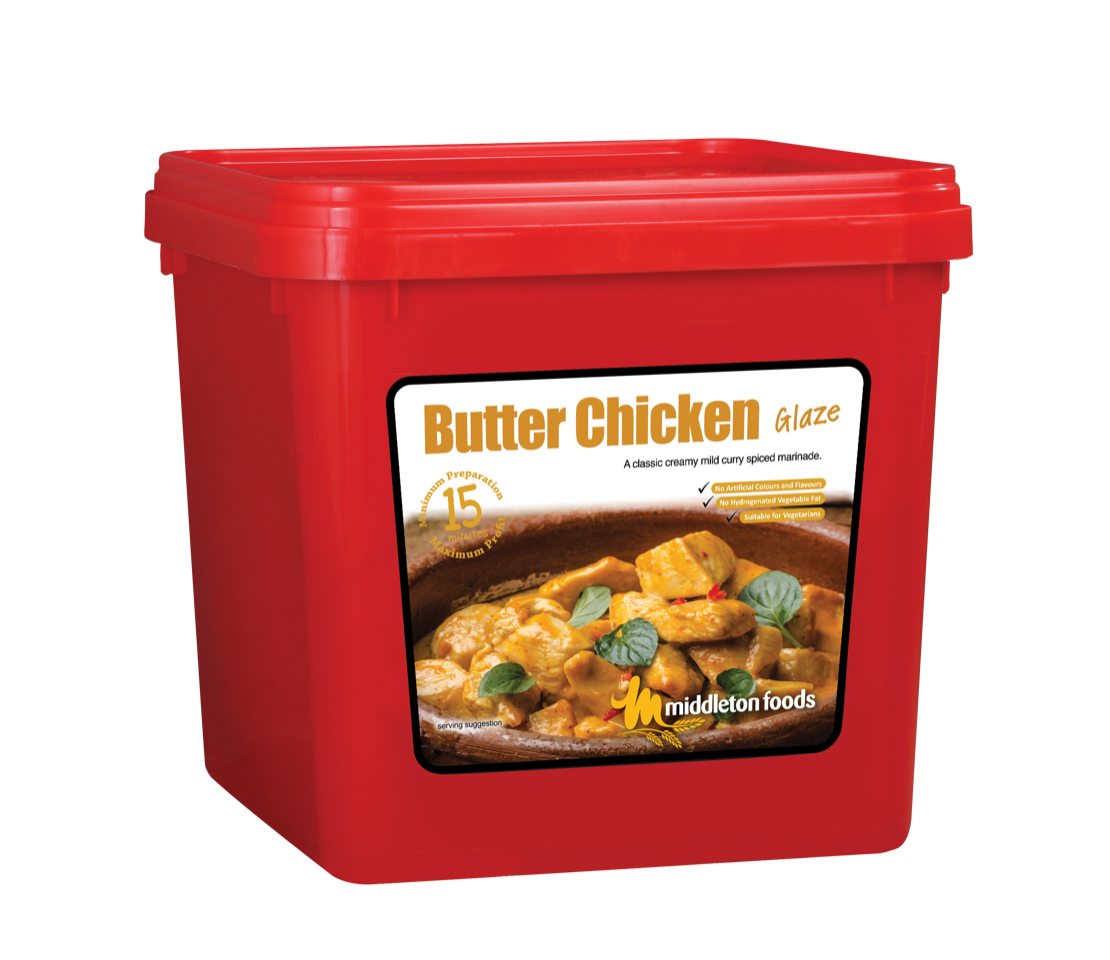 Middleton Foods Butter Chicken Flavour Meat & Vegetable Glaze 15 Minute Marinade Mix 2.5kg