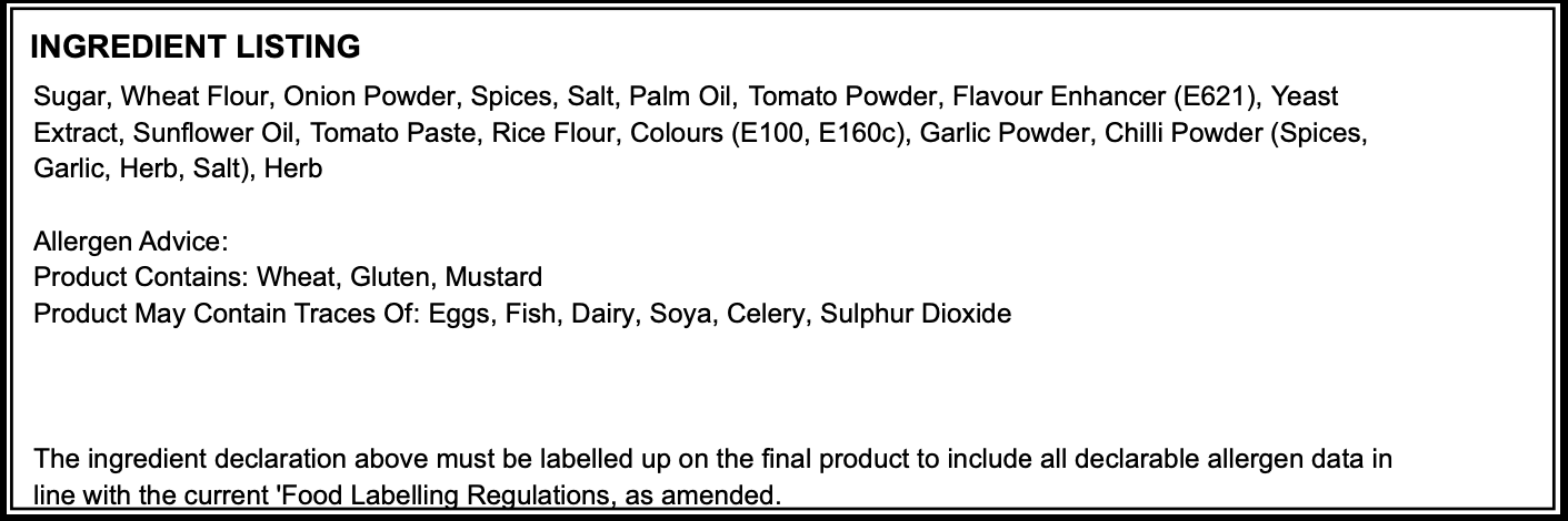 Dinaclass Irish Style Chip Shop Curry Sauce Mix