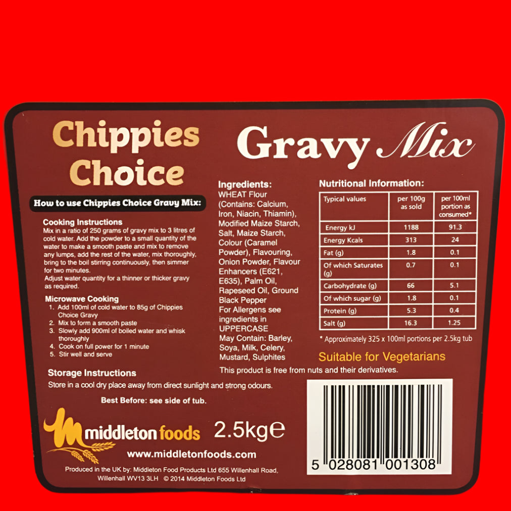 Chippies Choice Fish & Chip Shop Style Gravy Mix 10kg Red Tub